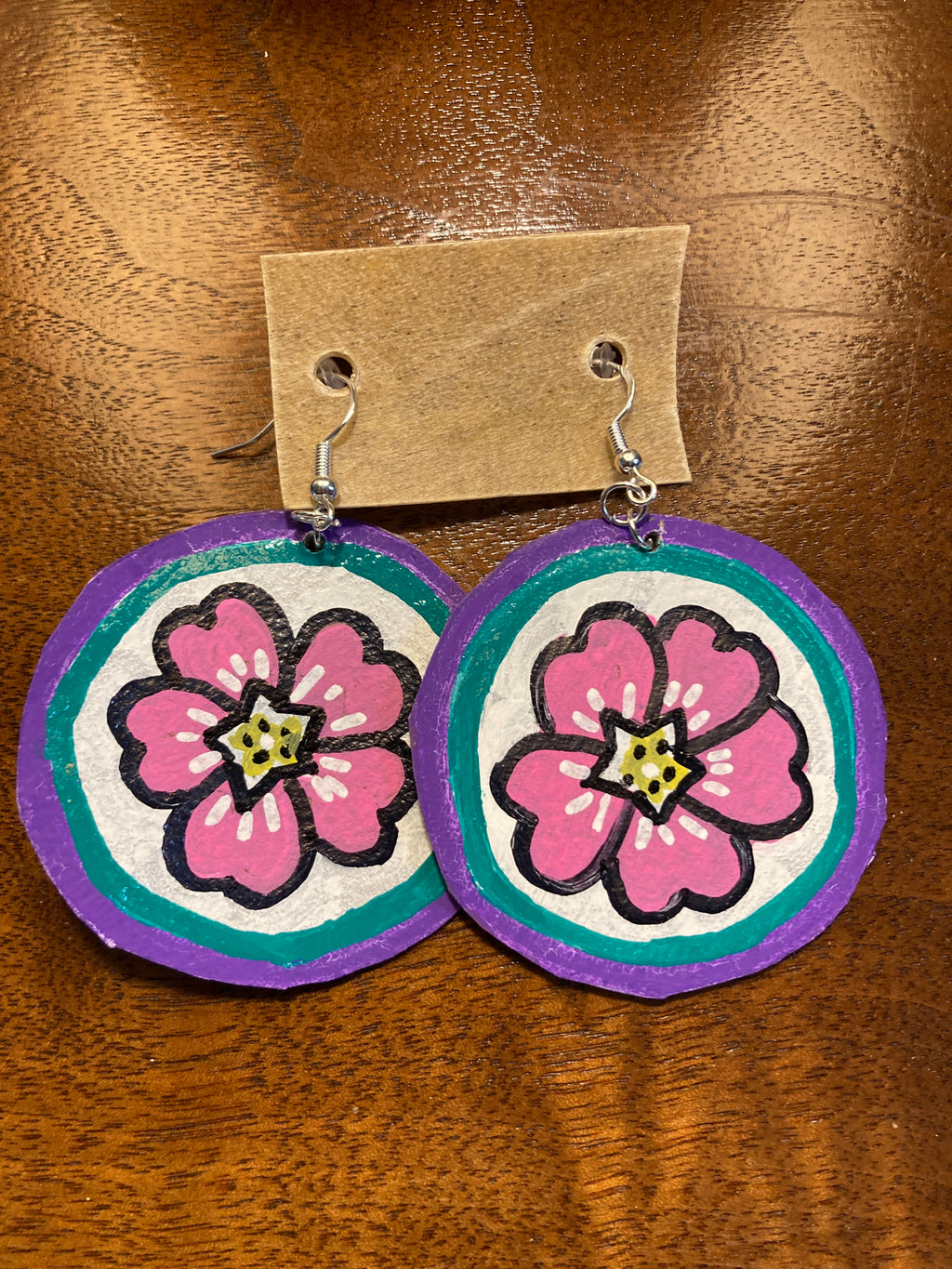 Prairie Rose parfleche earings